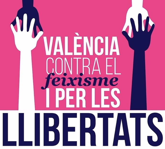 Cartel de la manifestación del sábado en València contra el fascismo