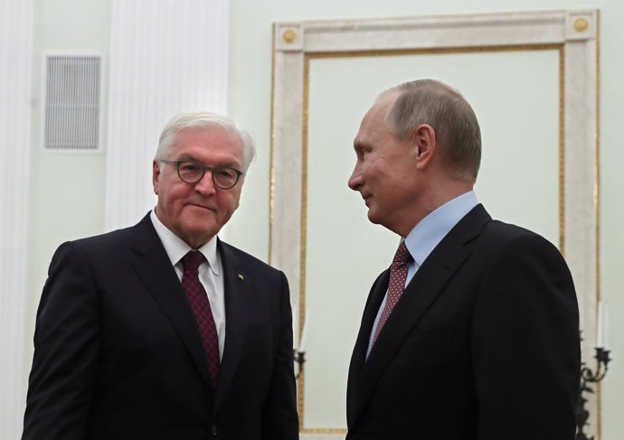 Frank-Walter Steinmeier y Vladimir Putin