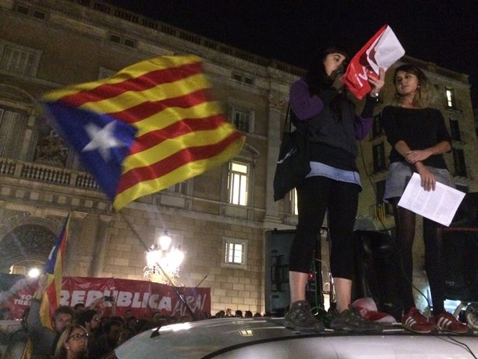 Concentració del CDR del Barcelonès davant la Generalitat