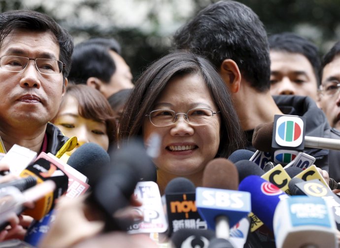 La candidata del PPD a la Presidencia de Taiwán, Tsai Ing Wen