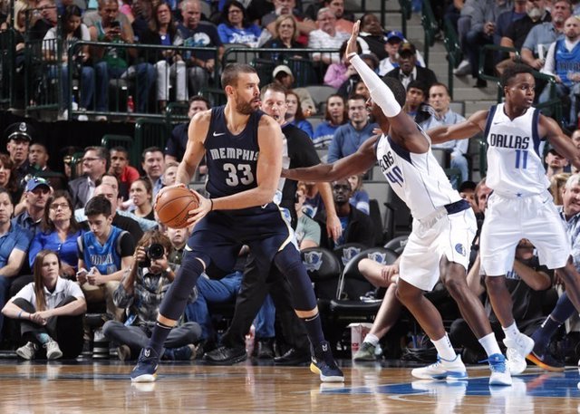 Marc Gasol en el Memphis Grizzlies - Dallas Mavericks