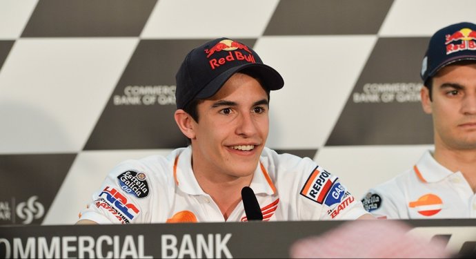 El piloto español Marc Márquez en rueda de prensa