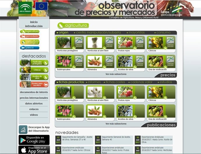 Observatorio de Precios y Mercados de la Consejería de Agricultura