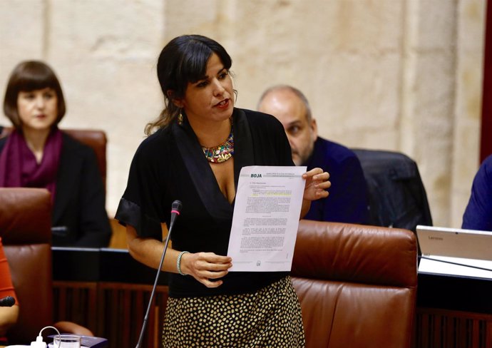 La coordinadora general de Podemos Andalucía, Teresa Rodríguez