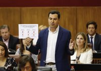 Moreno reprocha a Susana Díaz que Andalucía no baje del millón de parados y que se niegue a hablar