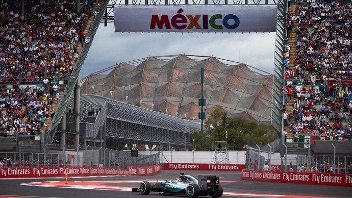 Mercdes en el Gran Premio de México 2016