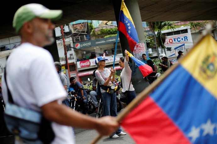 Manifestante opositor en Venezuela