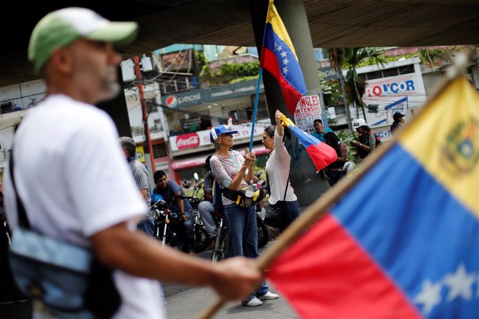 Manifestante opositor en Venezuela