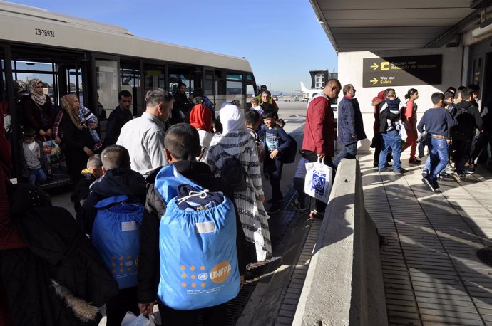 Refugiados llegan a España desde Turquía