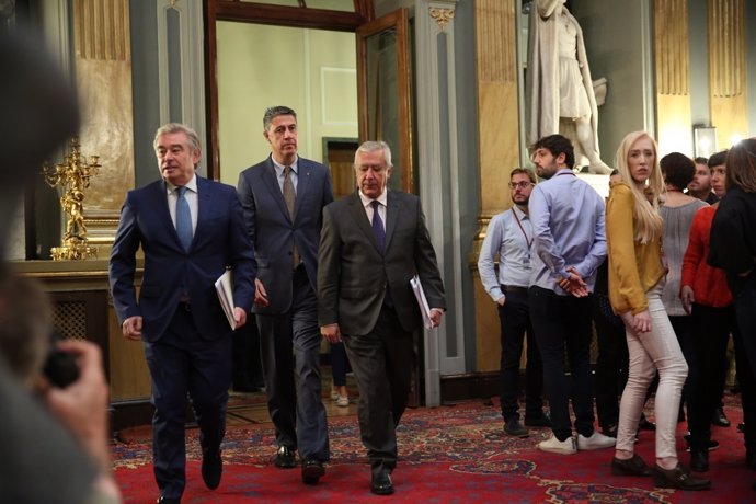 José Manuel Barreiro, Xavier Albiol y Javier Arenas en el Senado