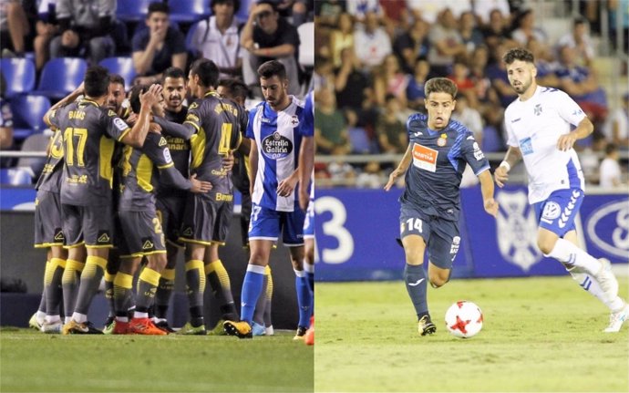 Las Palmas gana al Deportivo y el Espanyol no puede con el Tenerife