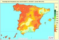 Las últimas lluvias han reducido la falta acumulada de precipitaciones desde el 1 de octubre hasta el 57%