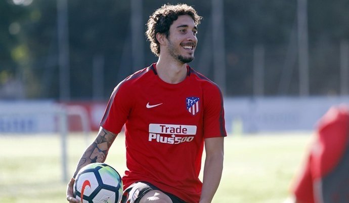 Sime Vrsaljko en un entrenamiento del Atlético de Madrid