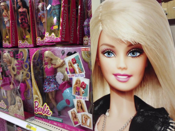Barbie dolls are shown in the toy department of a retail store in Encinitas