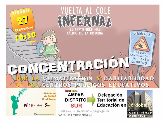 Protestas de las AMPA por la climatización en las aulas