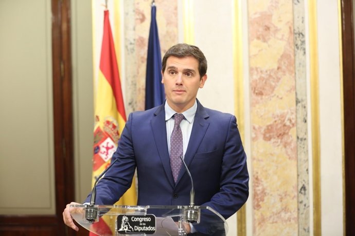 Roda de premsa d'Albert Rivera al Congrés