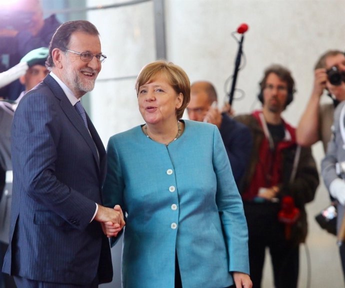 Rajoy i Merkel a la Cimera del G20 a Berlín