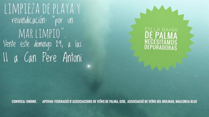 Cartel de la jornada de limpieza en Can Pere Antoni