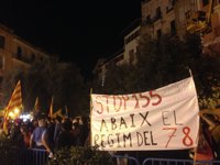 Centenares de personas se concentran en Palma en rechazo a la aplicación del artículo 155