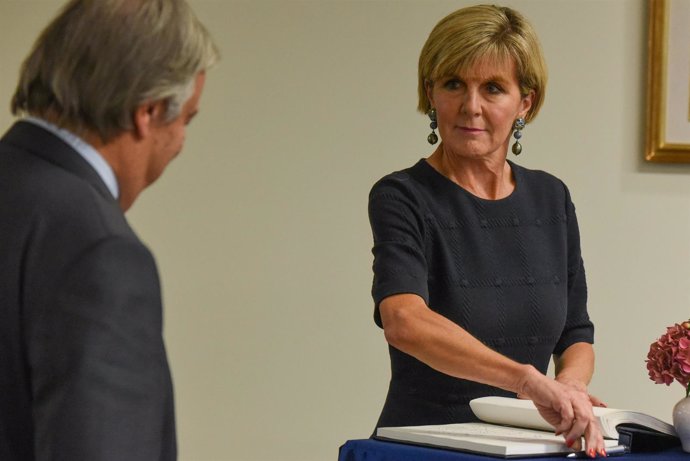 La ministra de Exteriores de Australia, Julie Bishop.