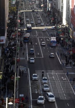 Tráfico, Madrid, cortes de tráfico por contaminación, coche, coches, vehículo