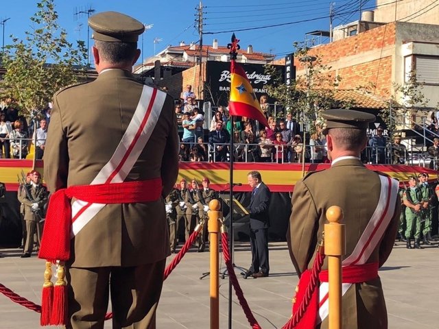 El delegado, durante el discurso en el acto