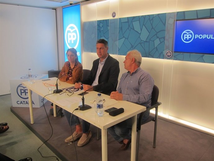 Els dirigent del PP A.Levy, X.G.Albiol i S.Rodríguez