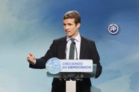 Casado asegura que Rajoy se ha comportado "como Suárez" y sitúa a Puigdemont y Forcadell "en el pasado"