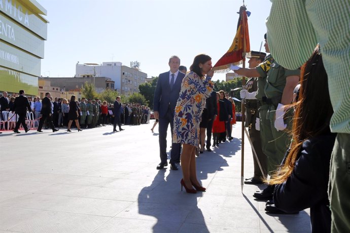 La 'popular', en el acto de jura de bandera