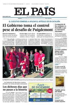 Portada El País 29 de octubre