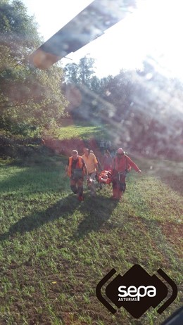 Accidente de tracto en Las Regueras.