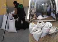 La Guardia Civil desarticula un grupo acusado del robo de más de dos toneladas de almendra en el Altiplano