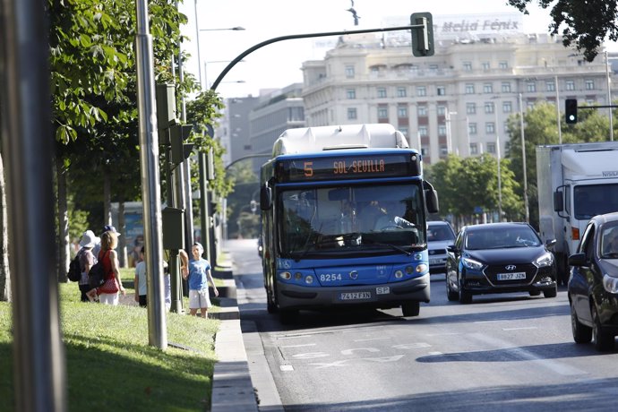 Autobús, autobuses, Madrid, EMT, transporte público