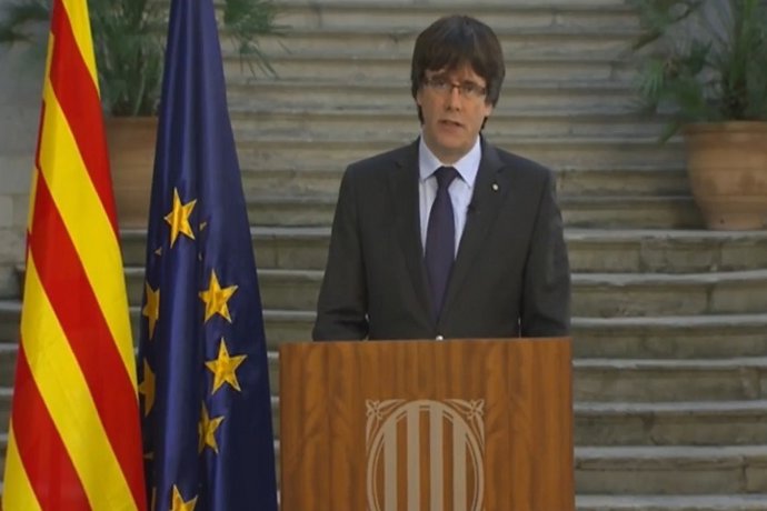 Puigdemont defensa la independència davant del 155