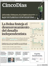 Las portadas de los periódicos económicos de hoy, martes 31 de octubre