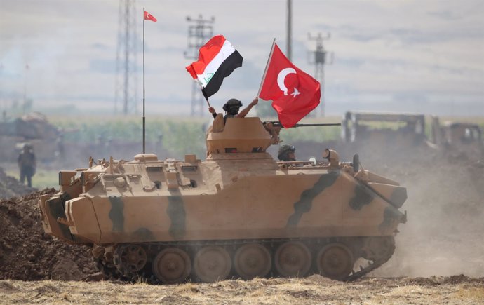Tropas turcas e iraquíes en un ejercicio militar conjunto