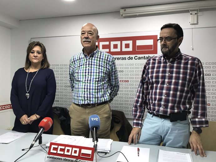 Rueda de prensa de la secciòn sindical de CCOO en el Gobierno de Cantabria