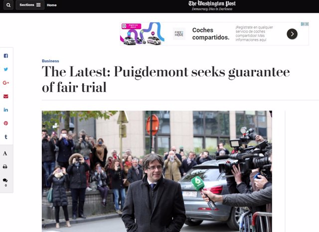 Prensa extranjera Puigdemont