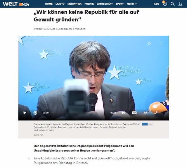 Prensa extranjera Puigdemont