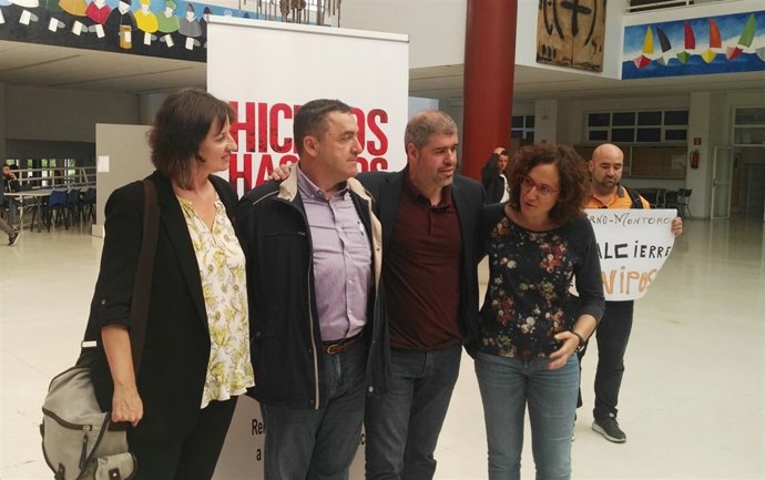 Unai Sordo y otros representantes de CCOO 