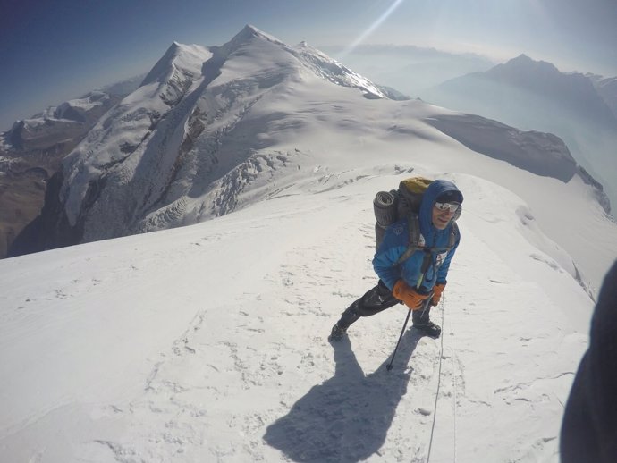 El alpinista Alberto Zerain en el Dhaulagiri