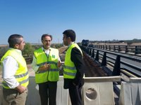 La segunda plataforma del puente de sobre el río Guadiamar entre Gerena y Aznalcóllar, en Sevilla, finalizará en febrero