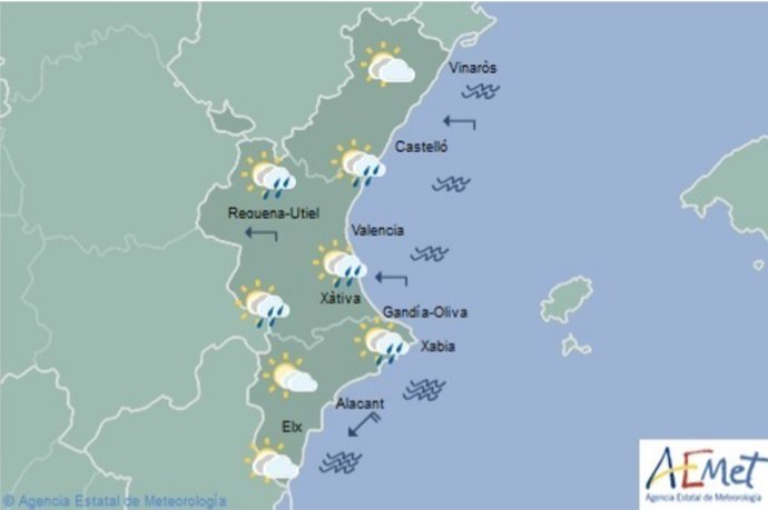 Predicción del tiempo para el miércoles 1 en la Comunitat Valenciana