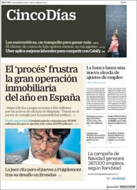 Las portadas de los periódicos económicos de hoy, miércoles 1 de noviembre