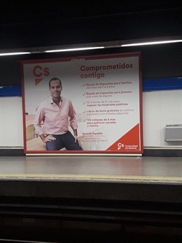 Campaña de Cs en el Metro de Madrid