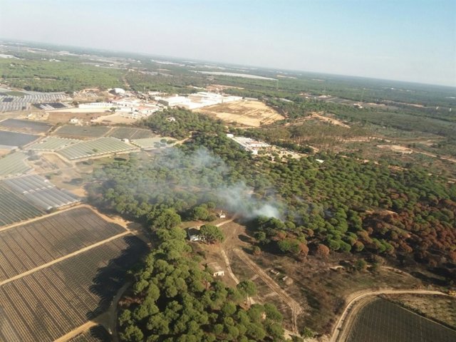 Incendio en Moguer (Huelva)