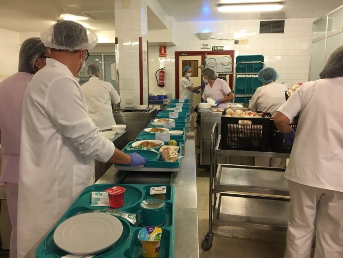 Cocina en un hospital de la Junta de Andalucía