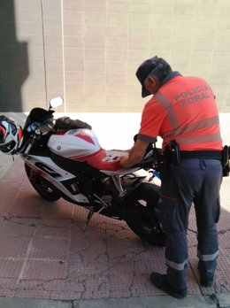 Moto interceptada en Buñuel