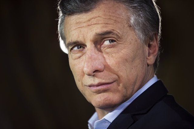 Mauricio Macri, Argentina's president, listens during an interview at the Presid