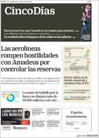 Las portadas de los periódicos económicos de hoy,  jueves 2 de noviembre